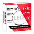 Светильник LightPhenomenON Downlightt LT-TP-DL-06-24W-6500K встраиваемый круглый Ф174 LED с выносным драйвером - Светильники - Светильники DOWNLIGHT - omvolt.ru